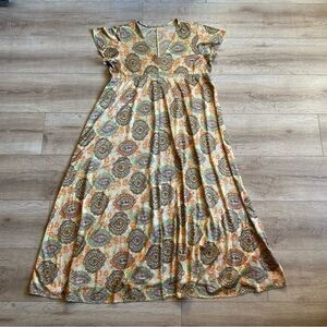 Vintage Maxi Dress House dress Mumu handmade paisley